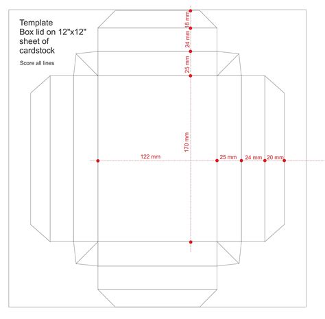 template for metal box and lid|template box with lid design.